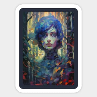 Trippy Female Portrait Sticker